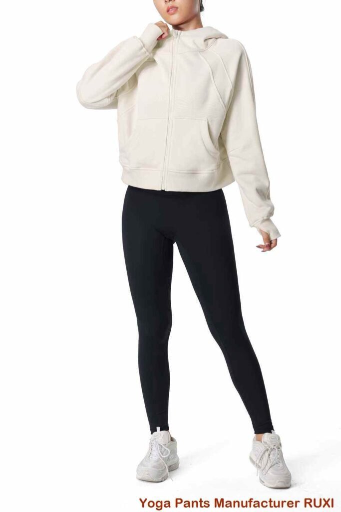 shorts yoga le waist àrd le pòcaidean RUXI al3441