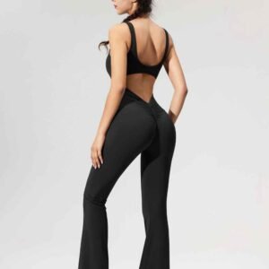 pants yoga dubh le pòcaidean RUXI al277