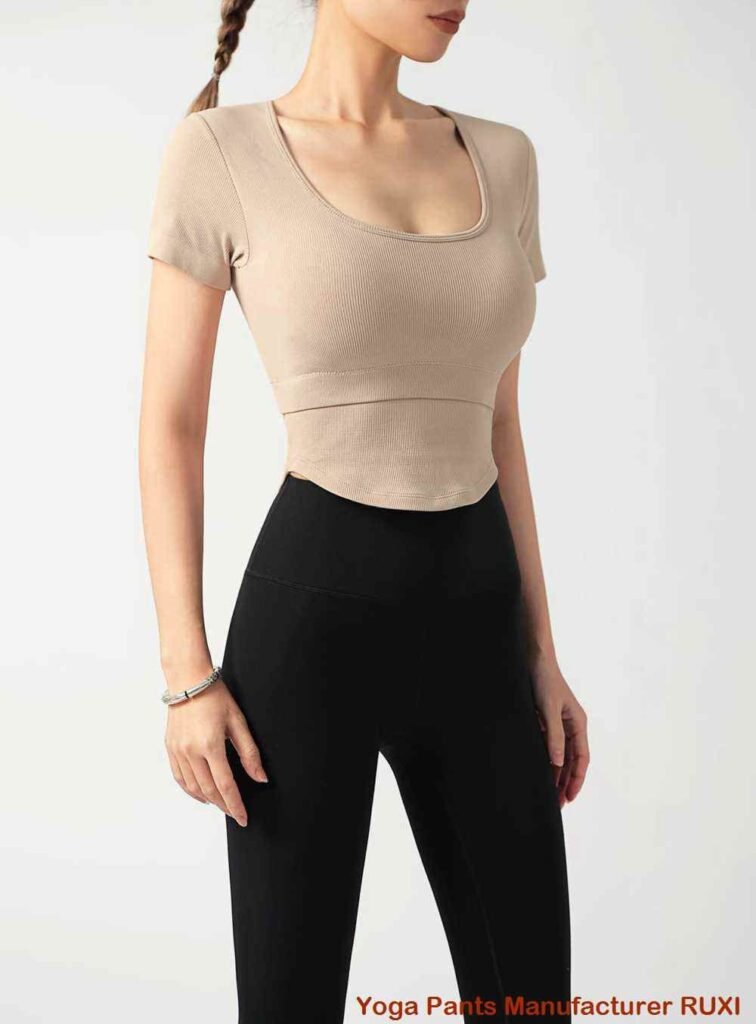 shorts gym boireannaich le waist àrd RUXI al2628