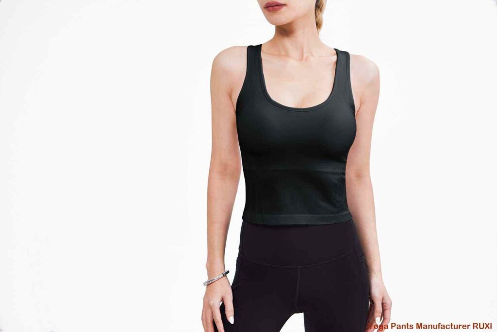 filleadh dubh thairis air shorts yoga RUXI al3618